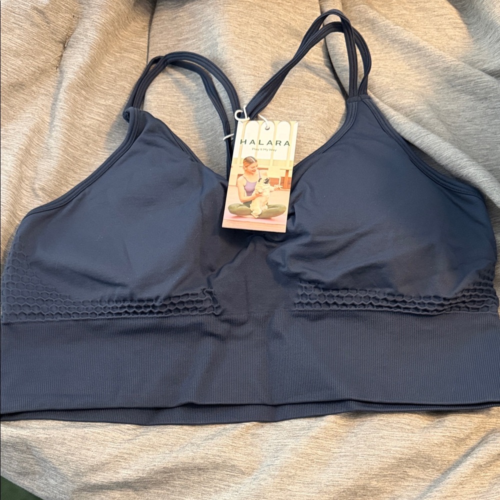 HALARA Navy Blue Seamless Stretch Bralette